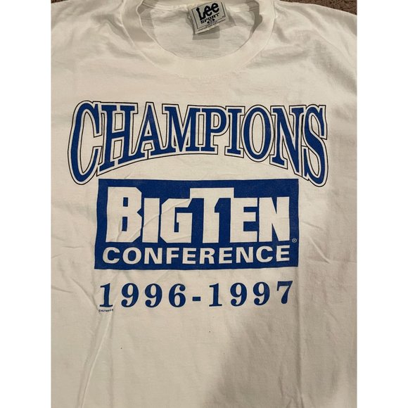 Vintage Rare Big Ten Conference 1997 Champs Shirt NCAA Basketball Football Sport - Picture 2 of 3